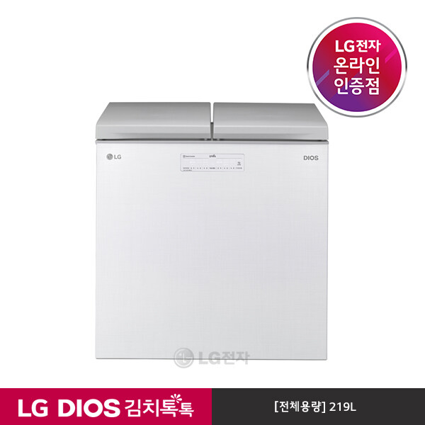 잘팔리는 [LG][공식판매점] DIOS 김치톡톡 뚜껑식 김치냉장고 K225LW12E (219L), 폐가전수거없음 좋아요