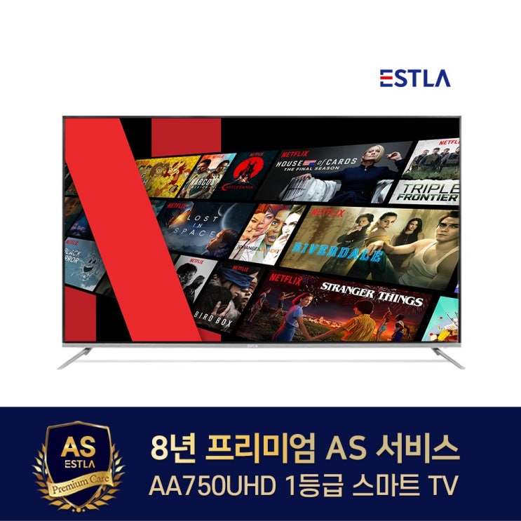 잘팔리는 이스트라 AA750UHD THE SMART PRO 스마트 TV 75인치 넷플릭스 유튜브 4K HDR, 방문설치, 스텐드형 설치(기사방문) 좋아요 잘팔리는 이스트라 AA750UHD THE SMART PRO 스마트 TV 75인치 넷플릭스 유튜브 4K HDR, 방문설치, 스텐드형 설치(기사방문) 좋아요