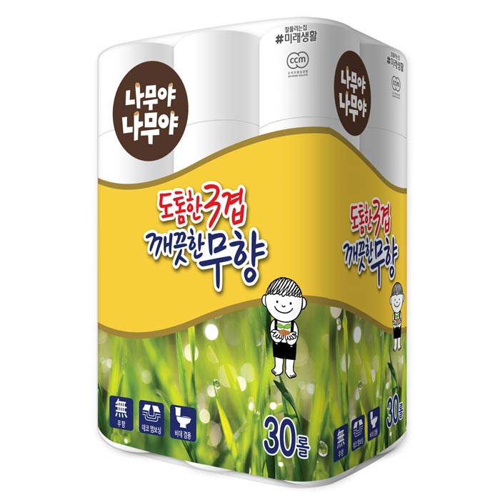 의외로 인기있는 나무야나무야 도톰한 3겹 깨끗한 무향 롤화장지 27m, 30롤, 1팩 좋아요 의외로 인기있는 나무야나무야 도톰한 3겹 깨끗한 무향 롤화장지 27m, 30롤, 1팩 좋아요