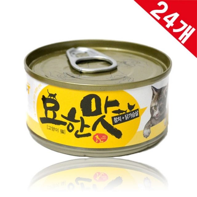 많이 팔린 고양이간식캔 참치+닭가슴살 (80gX24), 24개 좋아요 많이 팔린 고양이간식캔 참치+닭가슴살 (80gX24), 24개 좋아요