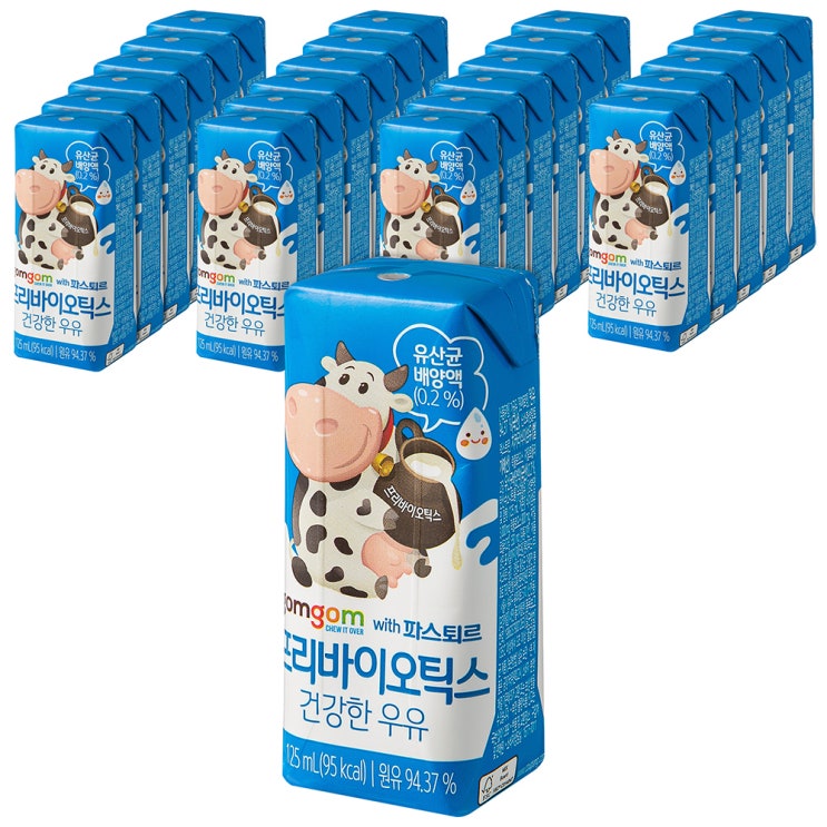 요즘 인기있는 곰곰 건강한 프리바이오틱스 우유, 125ml, 24개 추천해요