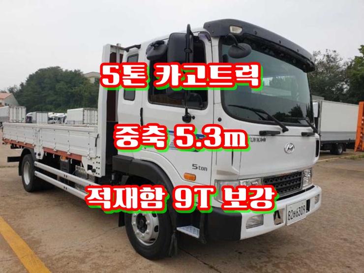  5톤 중축 카고 트럭 장비운반 화물차 중고매매