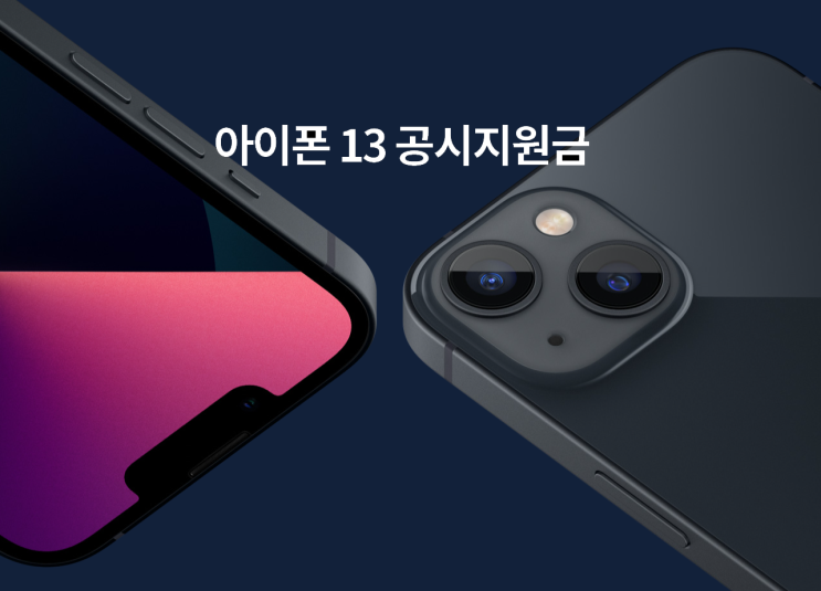  아이폰13 공시지원금 vs 선택약정? 아이폰13 시세 알아보기