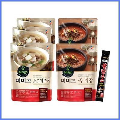 비비고 소고기무국500g 3입+육개장500g 2입+불닭소스스틱16g 1입 후회없는 선택 