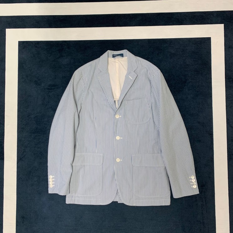 [폴로] 씨어서커 자켓 Polo Ralph Lauren 3 Button Seersucker Jacket / 40R