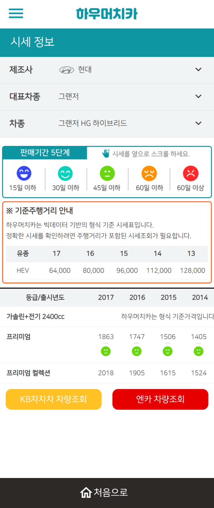 하우머치카 2021년 9월 그랜저HG 하이브리드 중고차가격.시세표 하우머치카 2021년 9월 그랜저HG 하이브리드 중고차가격.시세표