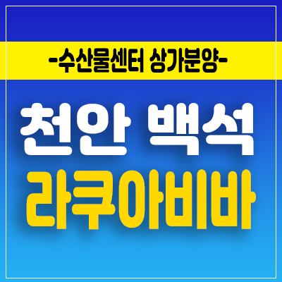 천안 백석동 수산물센터 상가 분양 라쿠아비바 모델하우스 일정안내