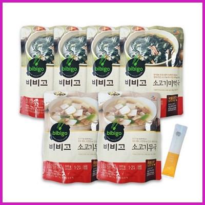  비비고 소고기미역국 500g 4개 + 소고기무국 500g 2개 + 꿀스틱 1개 후회없는 선택 
