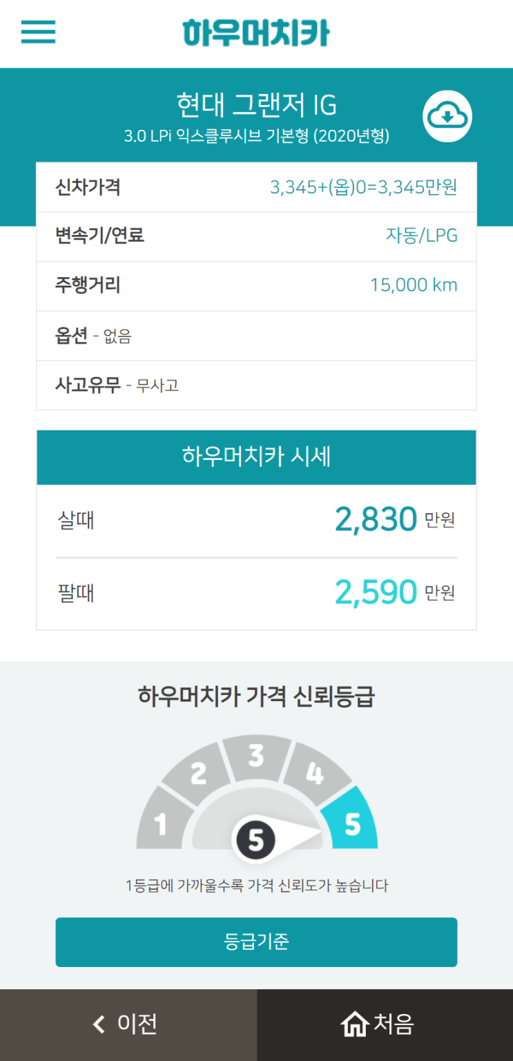 하우머치카 2021년 9월 그랜저IG 중고차가격.시세표 하우머치카 2021년 9월 그랜저IG 중고차가격.시세표