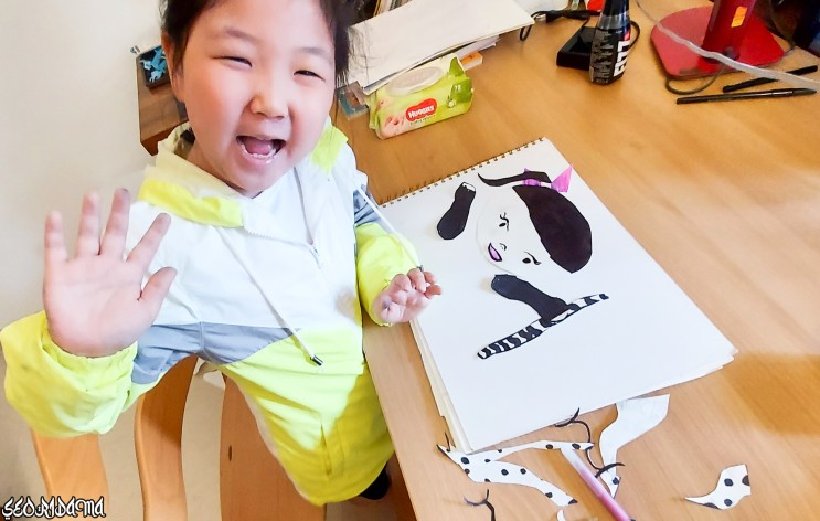 8살 아이와 움직이는 그림 스톱모션 만들기, 수박먹는 소녀