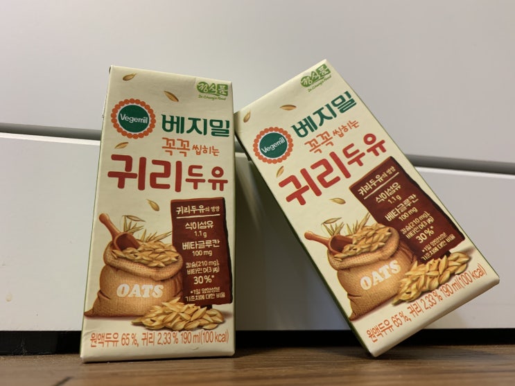  베지밀 귀리 두유 후기 : 편의점 두유 추천 [저칼로리 편의점 간식]