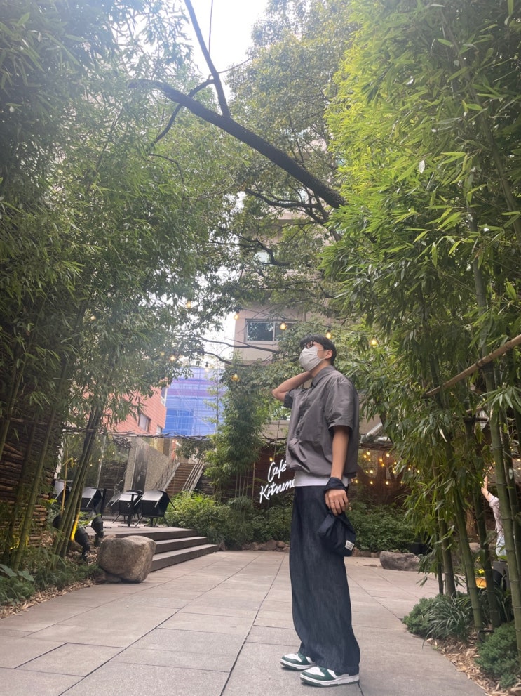  9월의 OOTD/ 데일리룩 - 가로수길 카페 나들이 (메종키츠네, 청수당 갤러리)