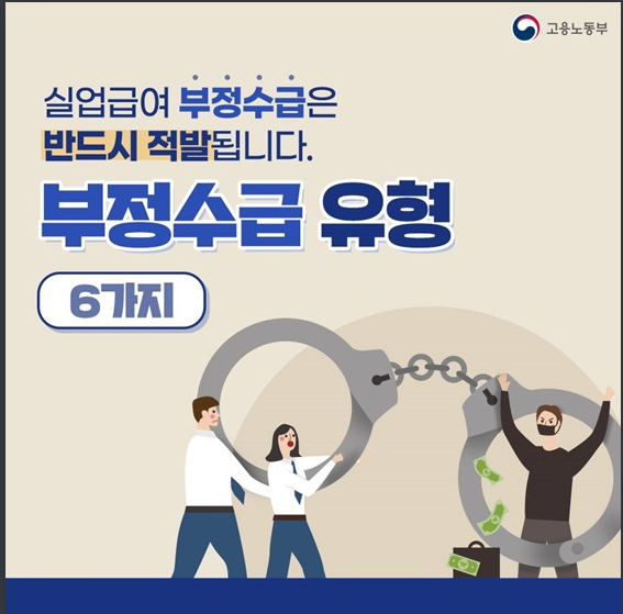 실업급여 부정수급 유형 6가지_고용노동부 실업급여 부정수급 유형 6가지_고용노동부