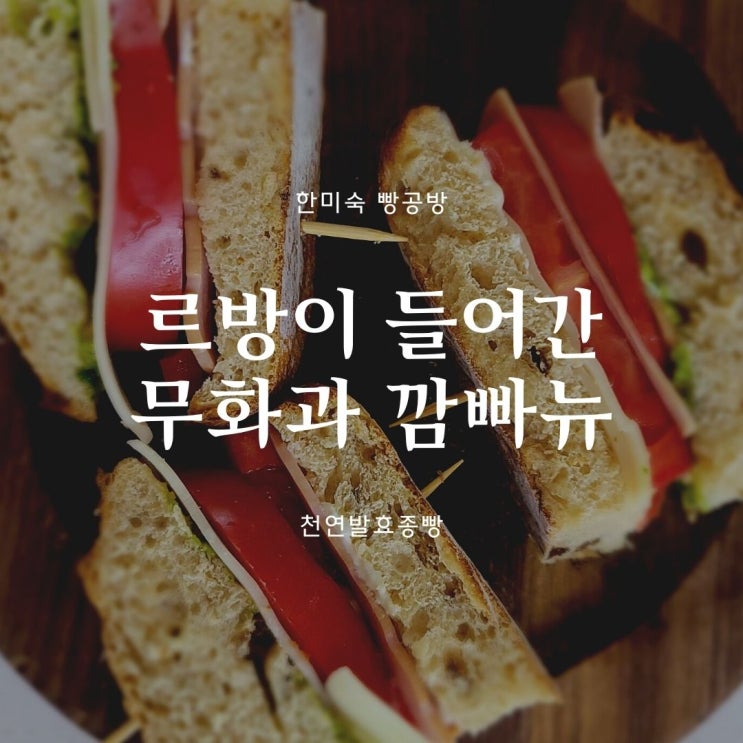  무화과깜빠뉴만들기 르방이 들어간 무화과 깜빠뉴샌드위치 만들기