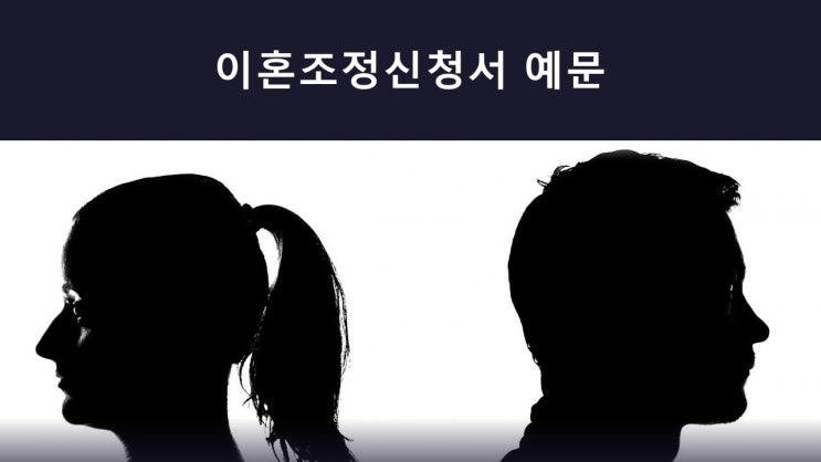이혼조정신청서 유명 변호사 작성 예문(강남변호사/삼성동변호사)