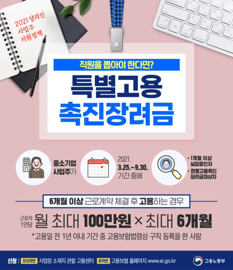  [전국/국가지원금] 변경된 거 모르시더라구요! :: 2021 특별고용촉진장려금 추가사항