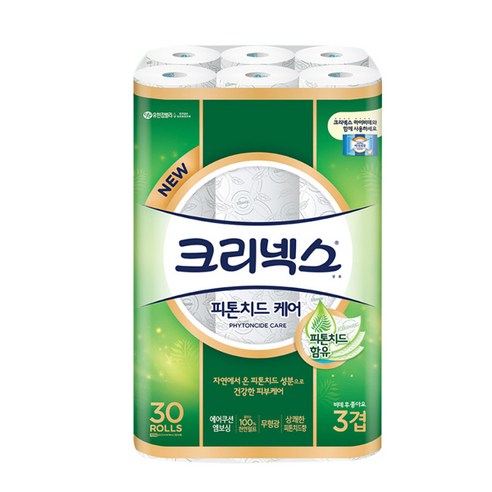 핵가성비 좋은 크리넥스 숲속의 피톤치드 25m 30롤 X 1팩 총 3겹 롤화장지, 3개 추천해요 핵가성비 좋은 크리넥스 숲속의 피톤치드 25m 30롤 X 1팩 총 3겹 롤화장지, 3개 추천해요