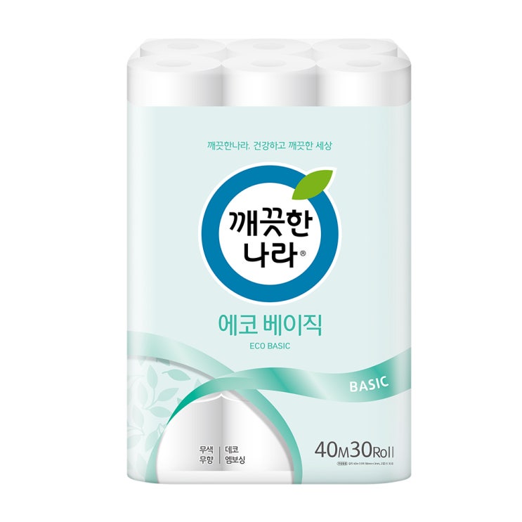 후기가 정말 좋은 깨끗한나라 에코 베이직 화장지 40m, 1팩, 30롤 ··· 후기가 정말 좋은 깨끗한나라 에코 베이직 화장지 40m, 1팩, 30롤 ···