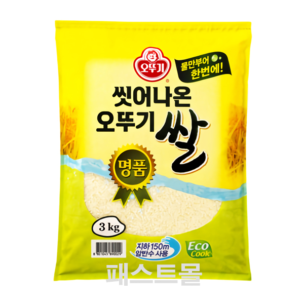 리뷰가 좋은 오뚜기 씻어나온 명품 쌀, 3kg, 1개 ··· 리뷰가 좋은 오뚜기 씻어나온 명품 쌀, 3kg, 1개 ···