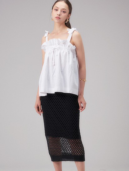  최근 인기있는 [로희어패럴] MESH KNIT SKIRT BLACK 스커트 추천해요