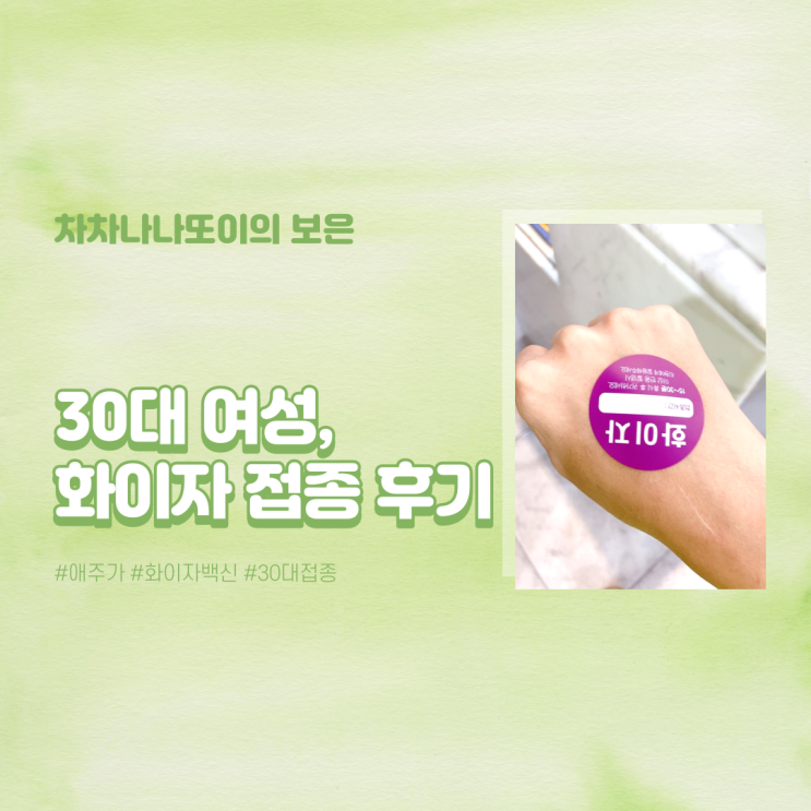  애주가 30대 여성 화이자 1, 2차 접종. 생각보다 괜찮았어요!