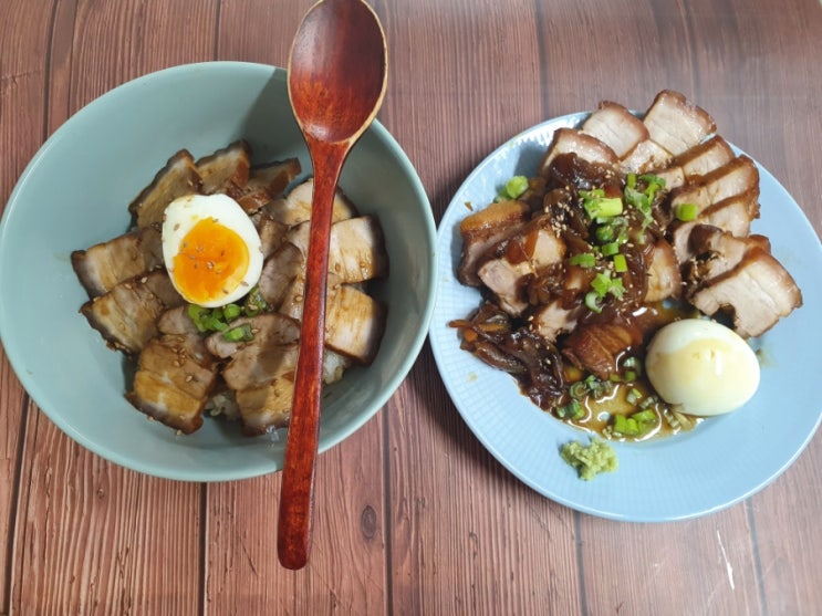  [돼지고기요리] 밥 반찬없을 때 일본식 삼겹살덮밥 차슈덮밥만들기