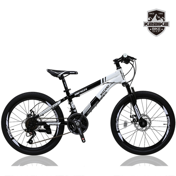 선택고민 해결 K2BIKE 2021 어린이 MTB자전거 메커드SFD 22인치 21단 디스크 MTB 자전거, 메커드SFD 블랙+화이트 미조립+소형공구, 56cm ···