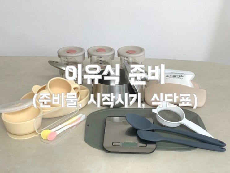  초기이유식 준비물, 시작시기, 식단표 공유