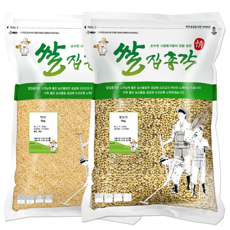 잘나가는 쌀집총각 2020년산 햅쌀 해오르미 10kg, 1개, 현미5kg+쌀보리5kg ···