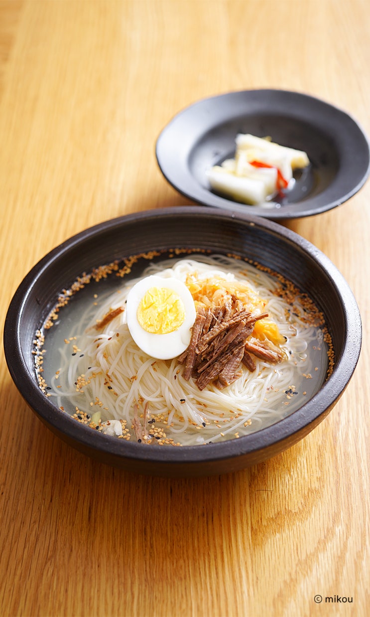  소고기 장조림 올린 김치말이 국수 만들기