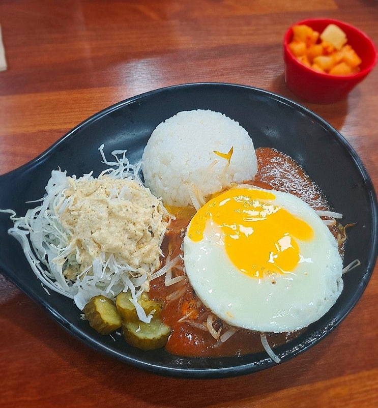 정순함박(서울 송파 잠실 신천동)장미상가 맛집 수제 함박스테이크 매운크림파스타