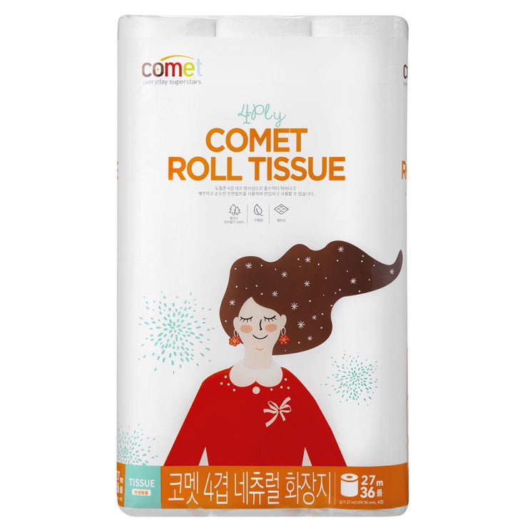 가성비갑 코멧 4겹 네츄럴 화장지 27m, 36롤, 1개 추천합니다 가성비갑 코멧 4겹 네츄럴 화장지 27m, 36롤, 1개 추천합니다