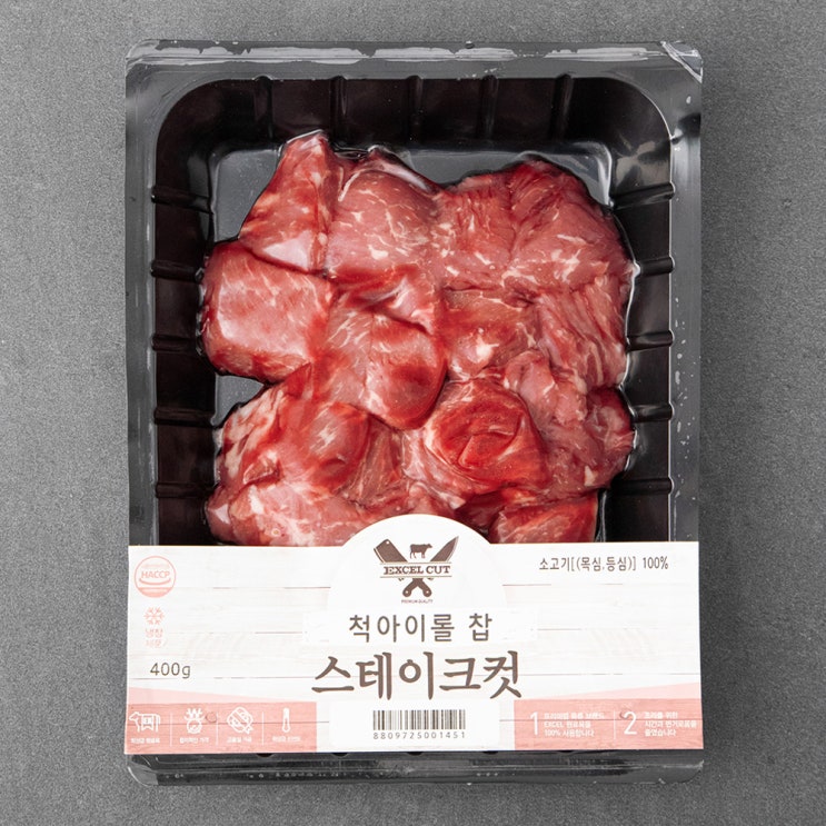 많이 찾는 엑셀컷 미국산 척아이롤 찹 스테이크 컷 (냉장), 400g, 1개 ···