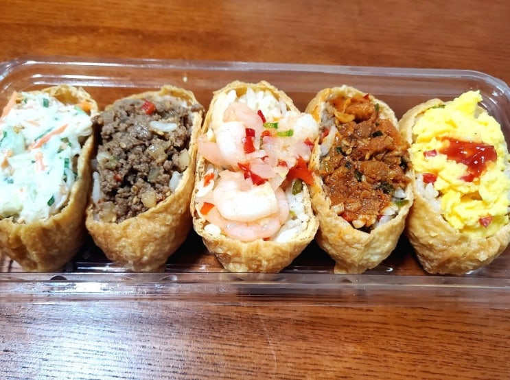  유부초밥 토핑 다양하게 즐기자! 군함 유부초밥 칼로리는?