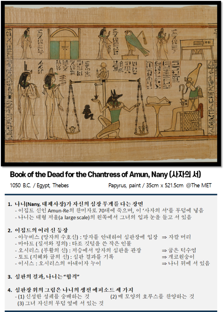  아빠와 함께하는 미술관 프로젝트 : 이집트 "사자의 서" @뉴욕 메트로폴리탄