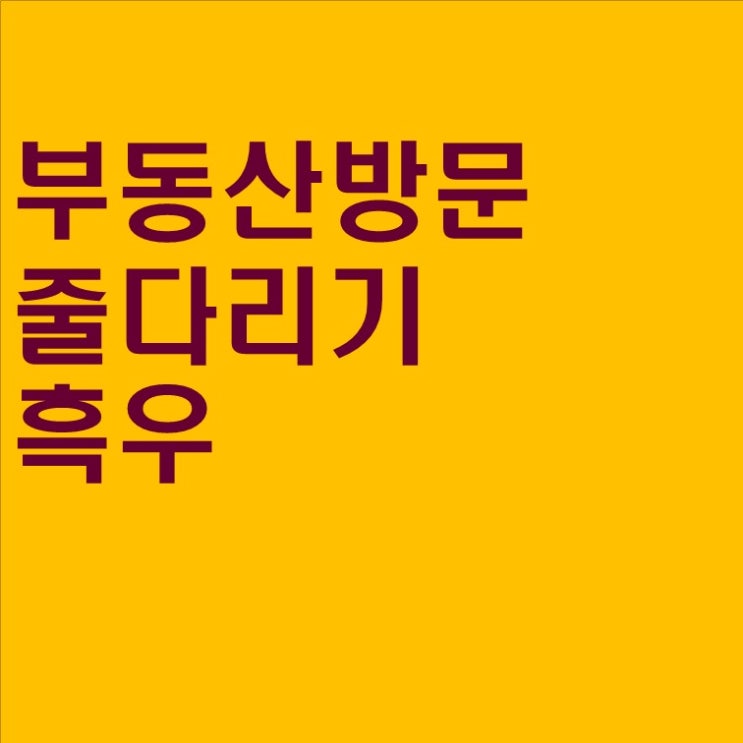  #03 부동산 방문기