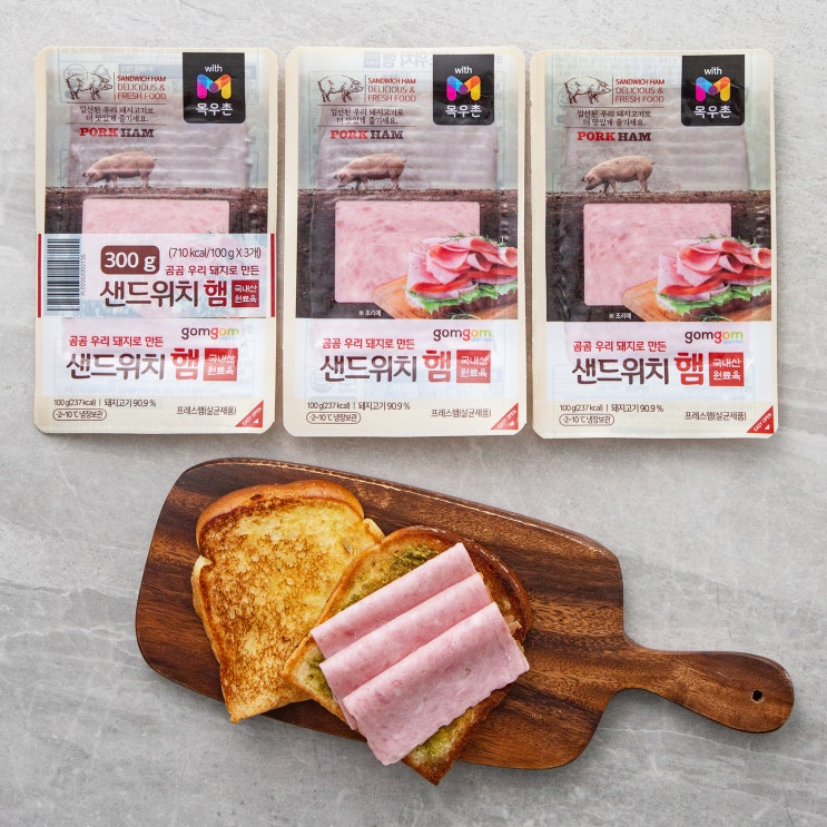 선호도 높은 곰곰 샌드위치 햄, 100g, 3팩 좋아요