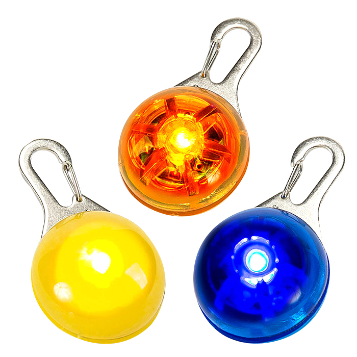 요즘 인기있는 딩동펫 반려견 클립형 LED 라이트 펜던트, 오렌지, 옐로우, 블루, 1세트 좋아요