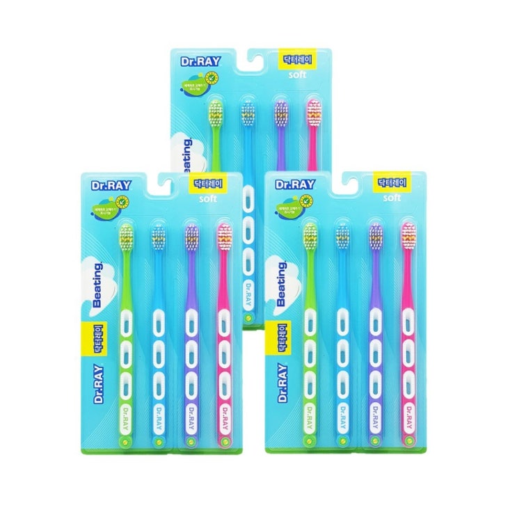 인기 급상승인 닥터레이 비팅 칫솔 4p X 3묶음(총12P), 3개, 4개 추천합니다 인기 급상승인 닥터레이 비팅 칫솔 4p X 3묶음(총12P), 3개, 4개 추천합니다