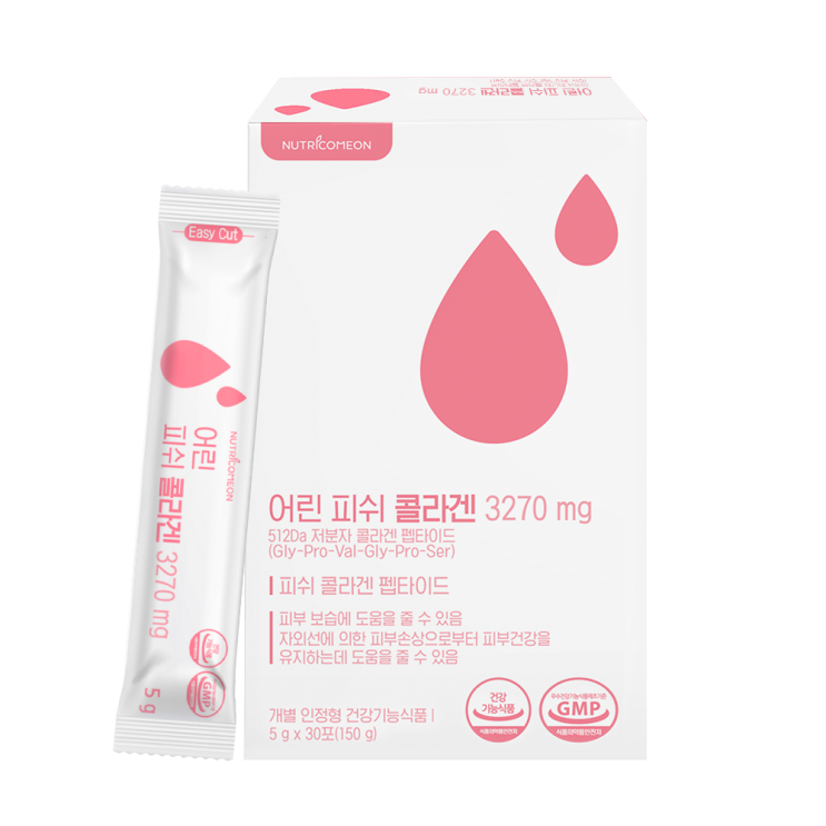 선택고민 해결 뉴트리커먼 어린 콜라겐 3270mg 저분자 피쉬 콜라겐 펩타이드, 30포/2주분/1박스, 1개 추천합니다