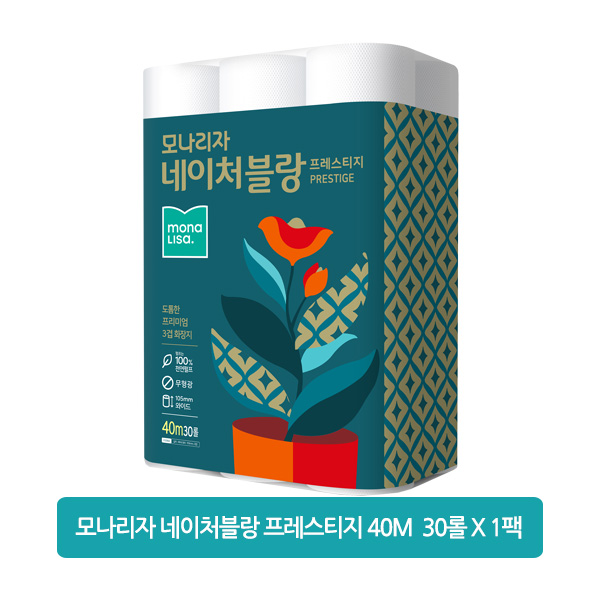 많이 찾는 모나리자 네이처블랑 프레스티지 3겹 40m X 30롤 1팩, 단품, 단품 좋아요