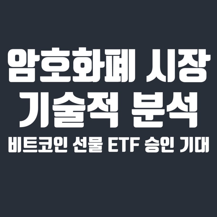 블록체인 업계의 암호화폐 시장 기술적 분석 1편 - 비트코인 선물 ETF 승인 기대