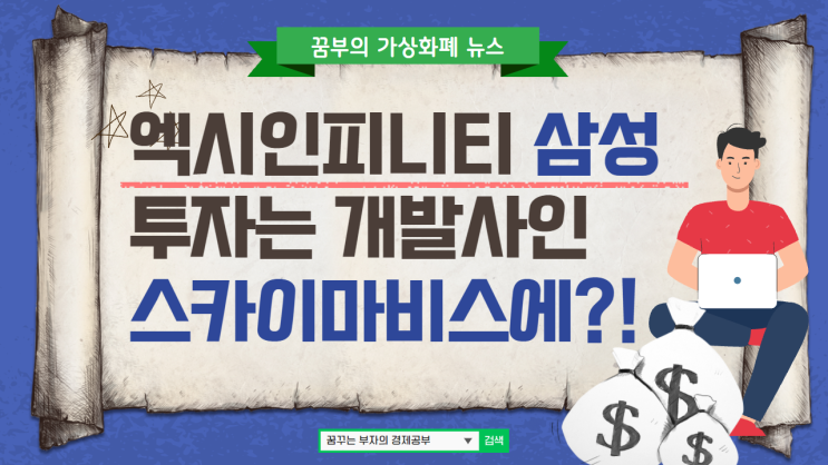  엑시인피니티 삼성 투자는 개발사인 스카이마비스에!