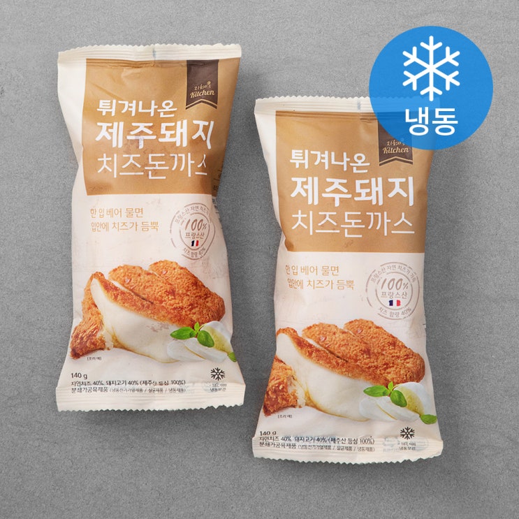 인기있는 튀겨나온 제주돼지 치즈돈까스 (냉동), 140g, 2개 추천해요