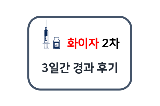  화이자 2차 접종 후기, 3일간 경과 보고