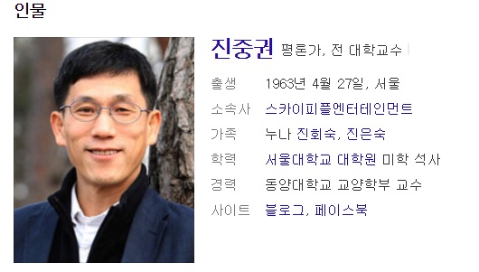  평론가 진중권 사주풀이 사주분석