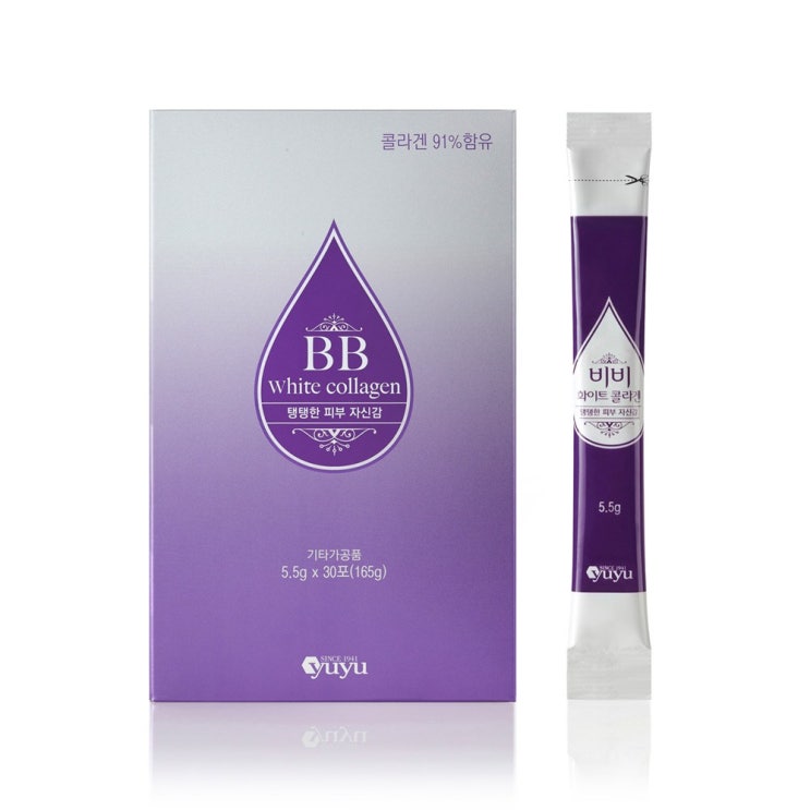 가성비 좋은 유유제약 비비 화이트 콜라겐5000mg 30포 프랑스산 먹는 고함량 어류 콜라겐, 1박스 ···