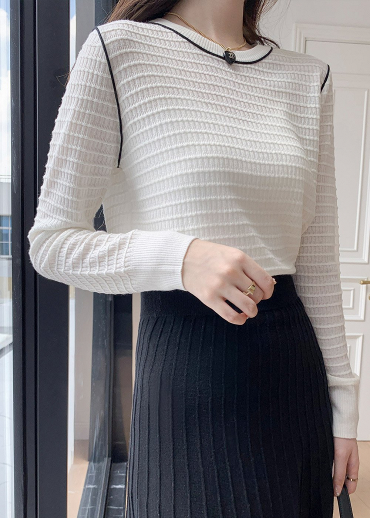  Lierkiss [Small Fragrant Silk Wool] 만능 단색 스웨터 가을 신작 바닥 스웨터 여성