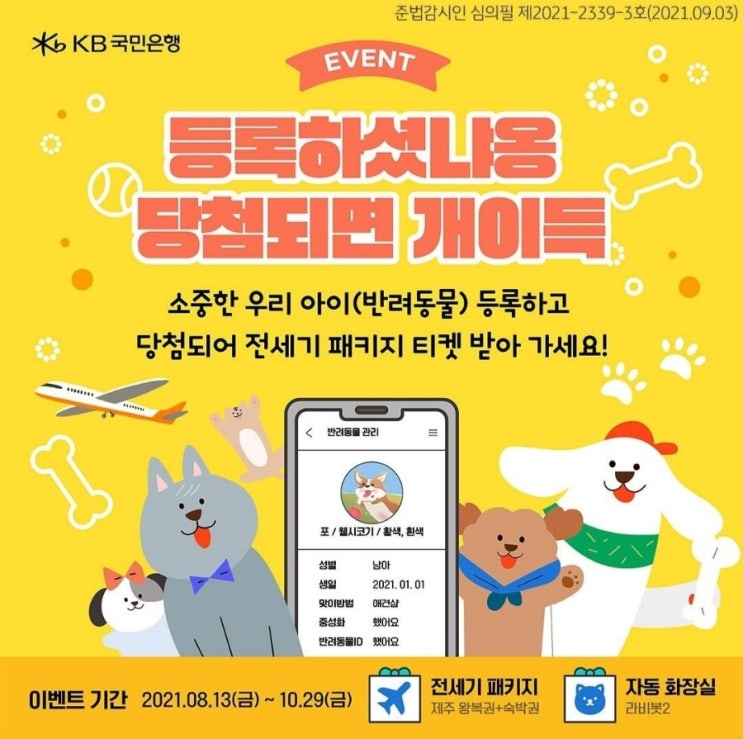 KB은행 반려동물 등록하고 기부동참 & 경품받기 KB은행 반려동물 등록하고 기부동참 & 경품받기
