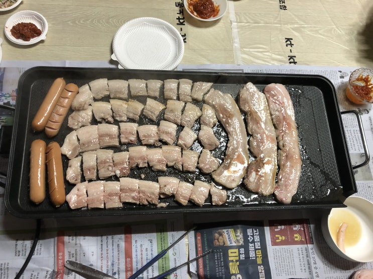  직접 키운 상추와 삼겹살 ~캬